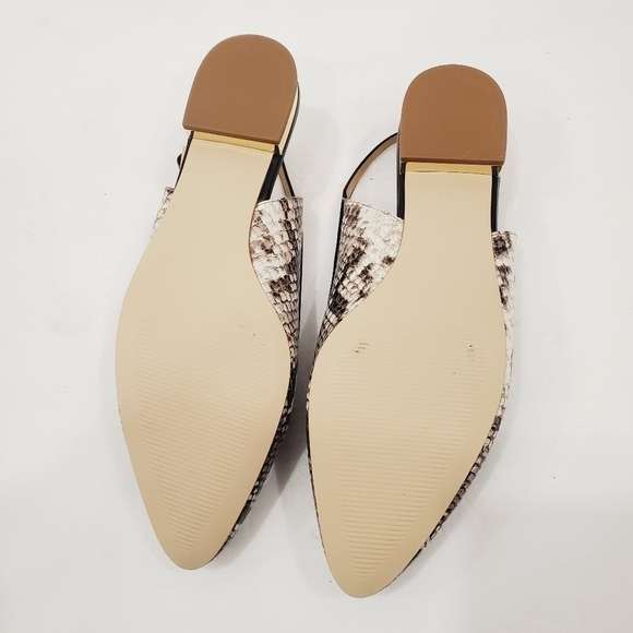 NEW Talbots EDISON SLINGBACK BOW FLATS - EMBOSSED Snake Skin - Picture 4 of 5